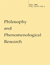 PHILOSOPHY AND PHENOMENOLOGICAL RESEARCH