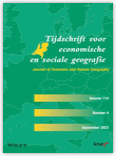 Tijdschrift voor Economische en Sociale Geografie / Journal of Economic and Human Geography